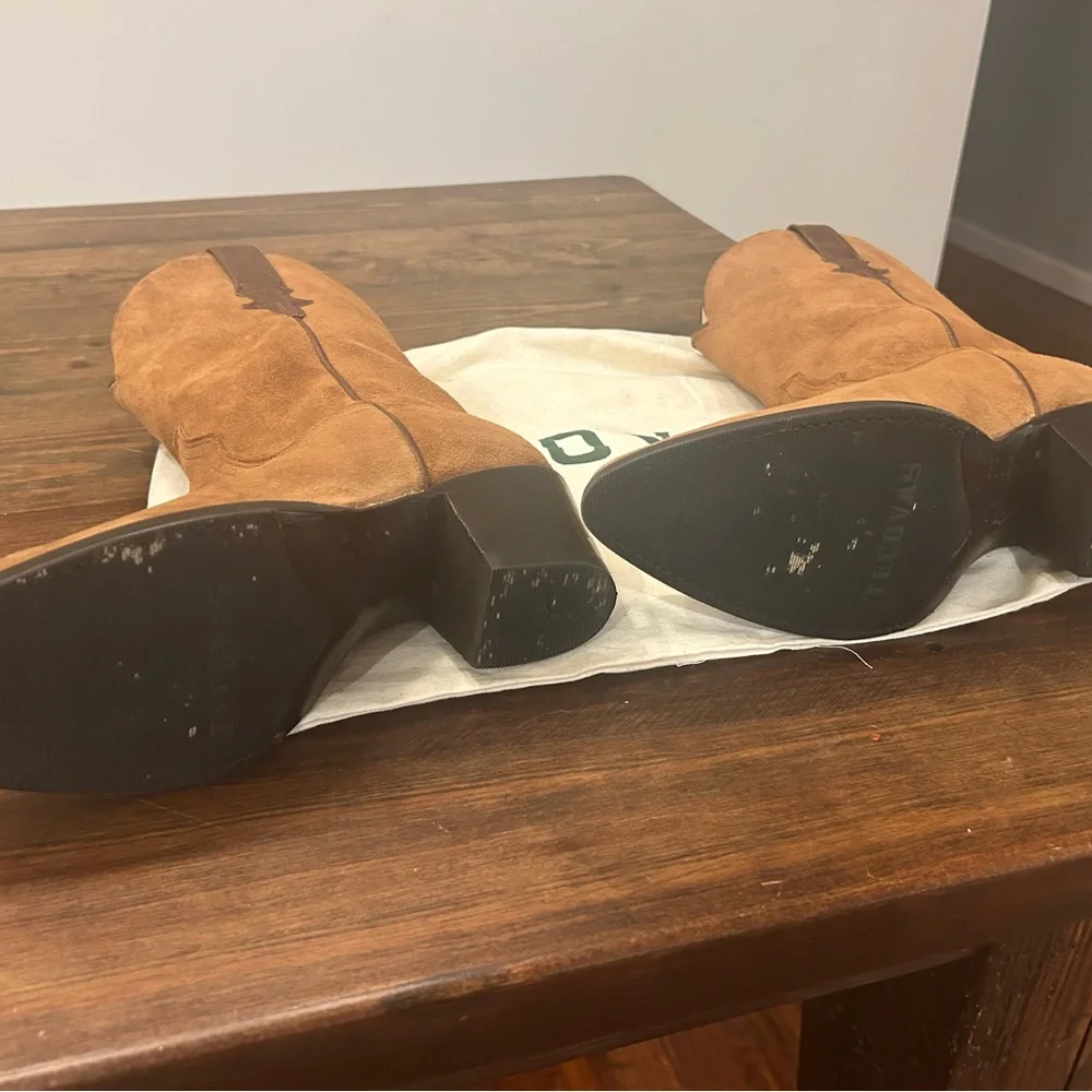 Tecovas Brown Suede Western Boots - Picture 3 of 4